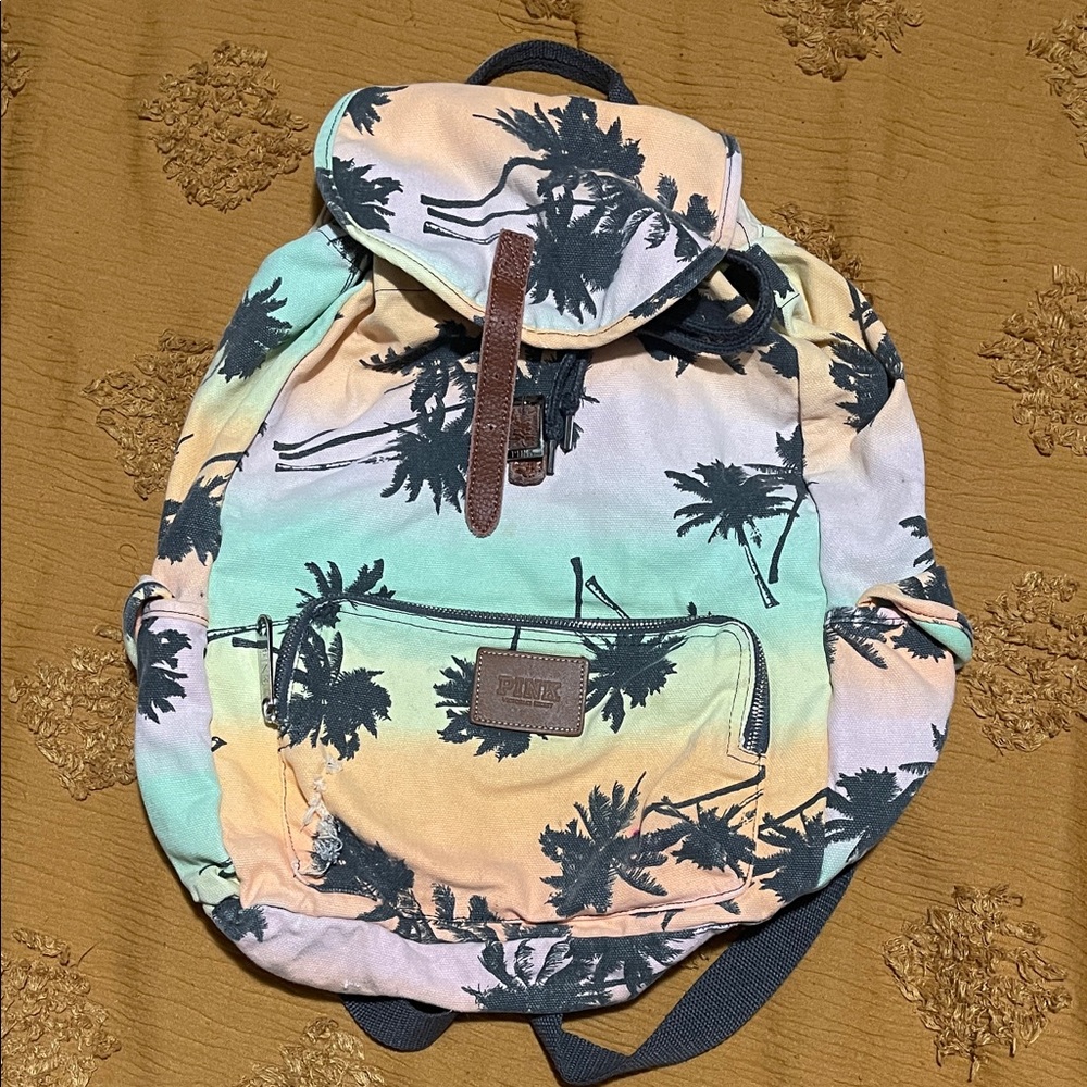 PINK Victoria’s Secret Tropical Palm Tree Backpack